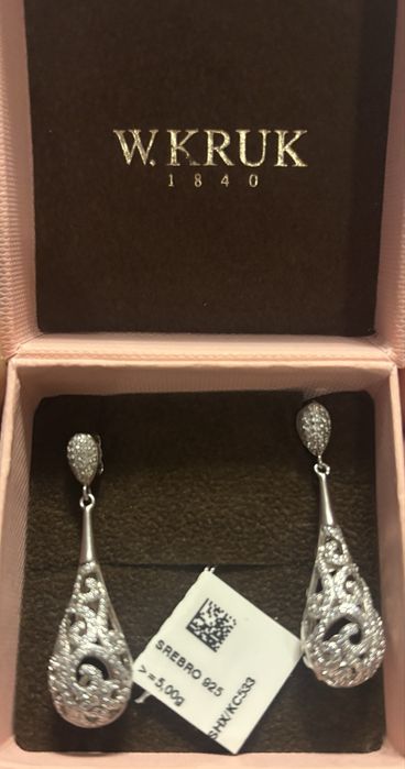 Kolczyki srebne, KRUK 5gramów