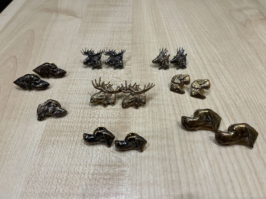 Охотничий значок из бронзы с животными / птицами