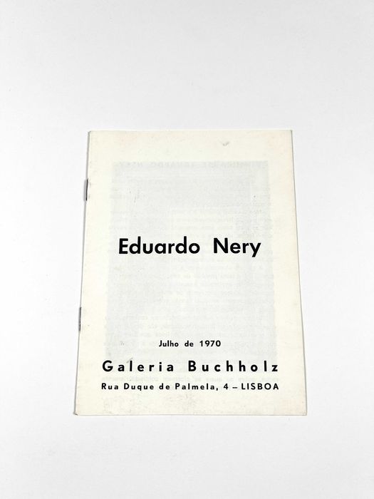 Eduardo Nery Catálogo da exposição Galeria Buchholz 1970
