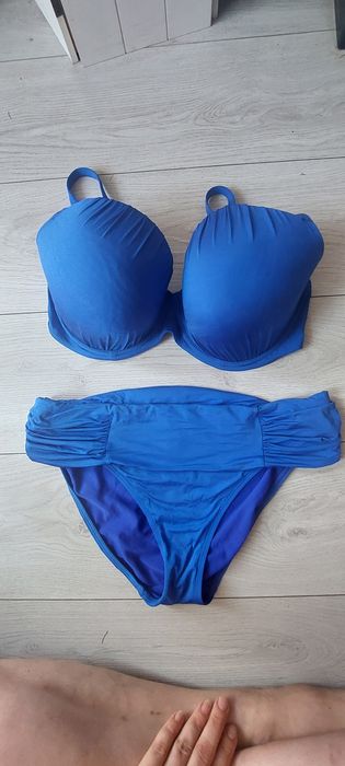 Luksusowy strój kąpielowy Panache Swim Marina UK 36FF / EU 80FF komplet kobalt granat