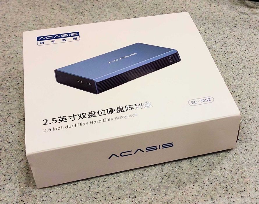 Зовнішня кишеня з RAID контролером для 2.5" дисків Acasis EC-7252