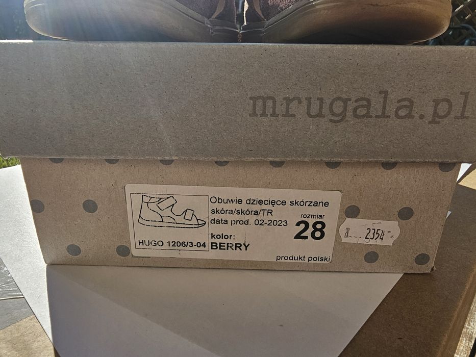 Sandały Mrugala HUGO 1206/3-04 kol. Berry rozm. 28