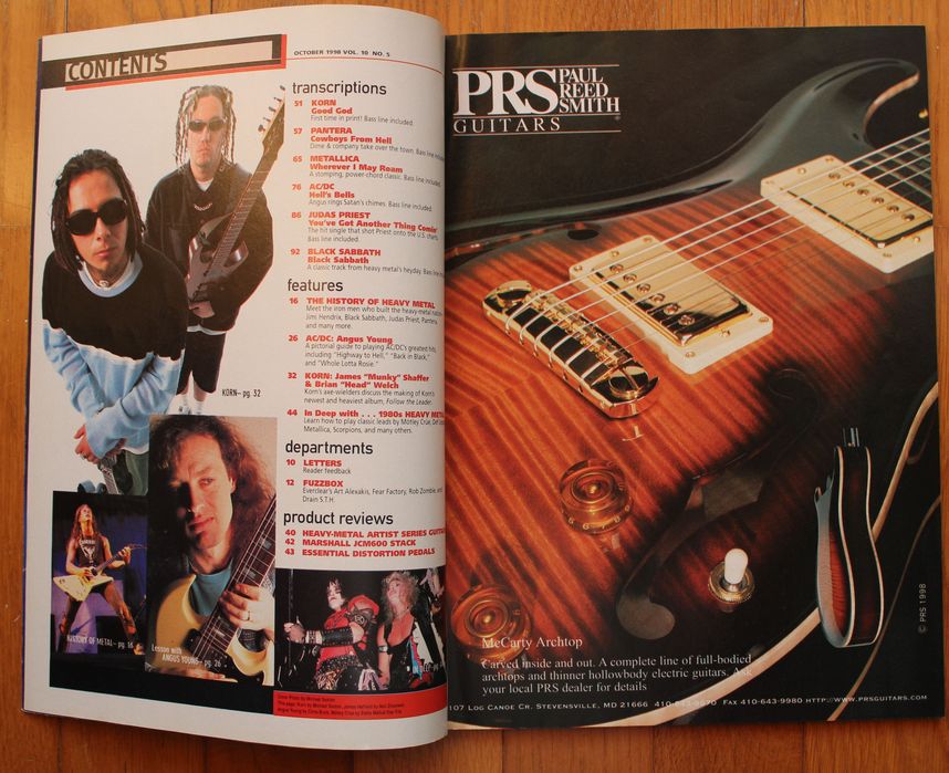 Revista Maximum Guitar, Outubro 1998