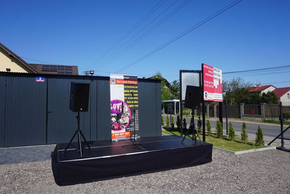 Podesty podest sceniczne scena nagłośnienie D&B światło konferencja