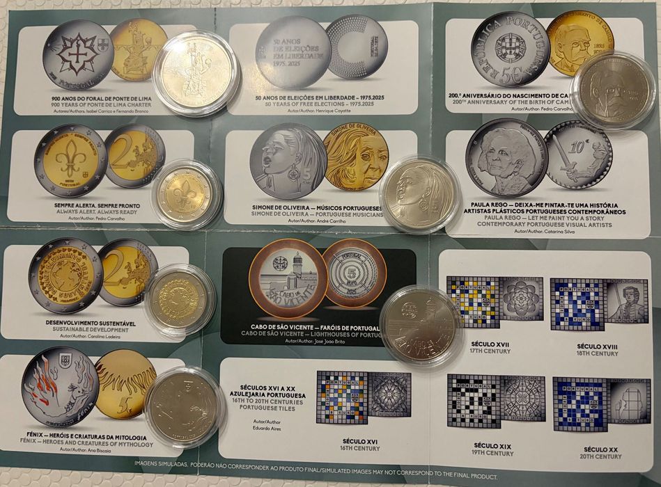 Coleção completa de Moedas Comemorativas 2025 - Correntes