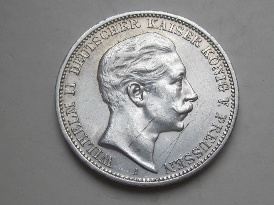 Пруссія, 3 марки 1910 р. Вільгельм II.Срібло.Оригинал.