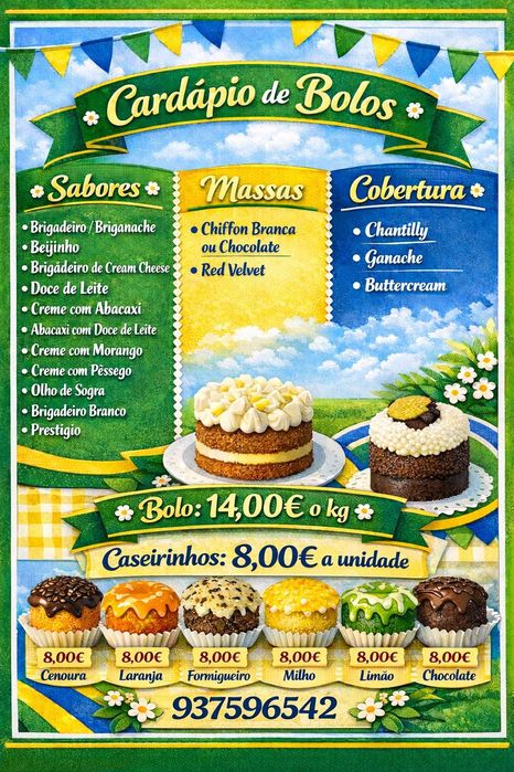 Bolos e salgados brasileiros