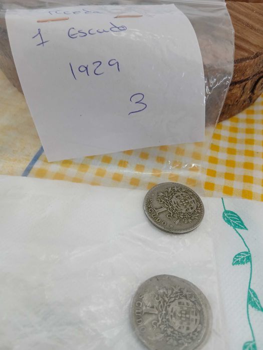 Moedas de 1 escudo ano 1929