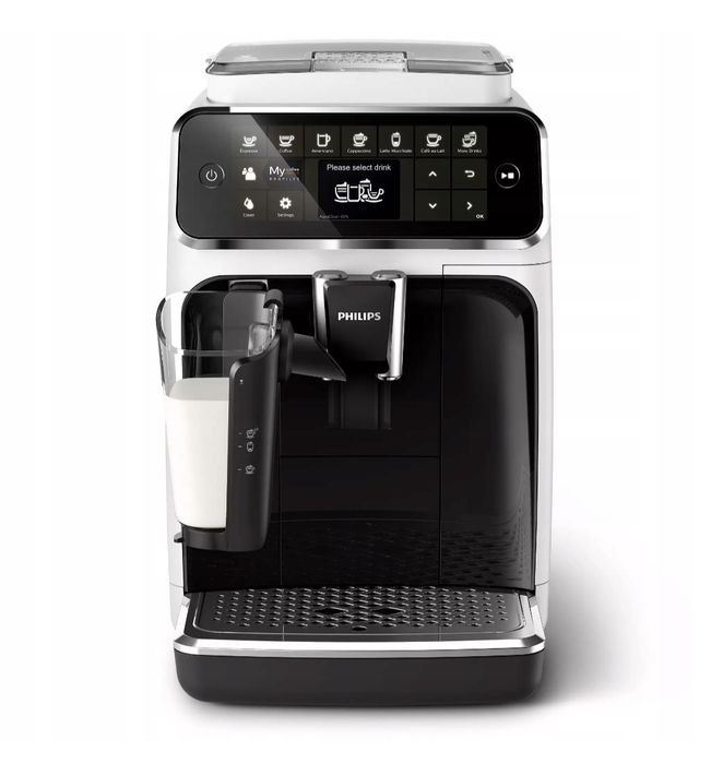 Ekspres Philips latte go EP 4343 bialy - uszkodzony