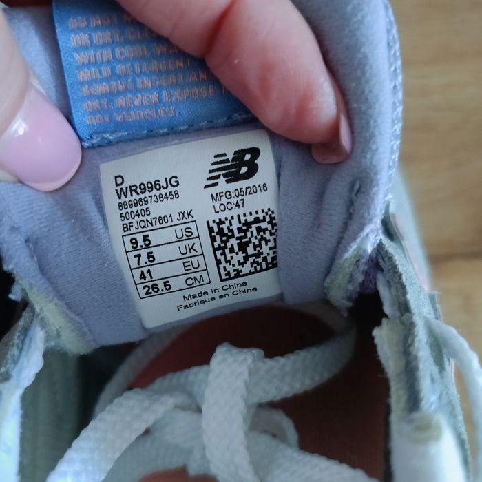 Buty New Balance 996 liliowe 41