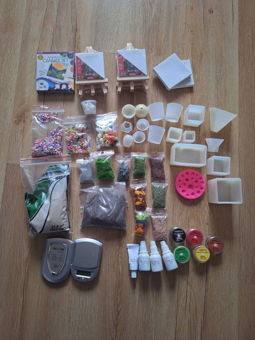 Zestaw DIY żywica epoksydowa makieta diorama rękodzieło formy barwniki żwir piasek
