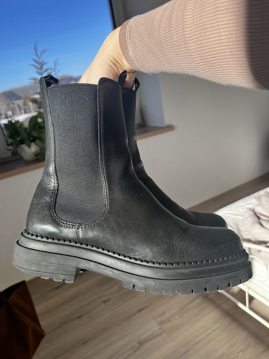 Botki Lasocki ze skóry naturalnej