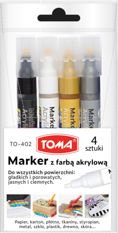 Marker Akrylowy 4 Kolory Toma