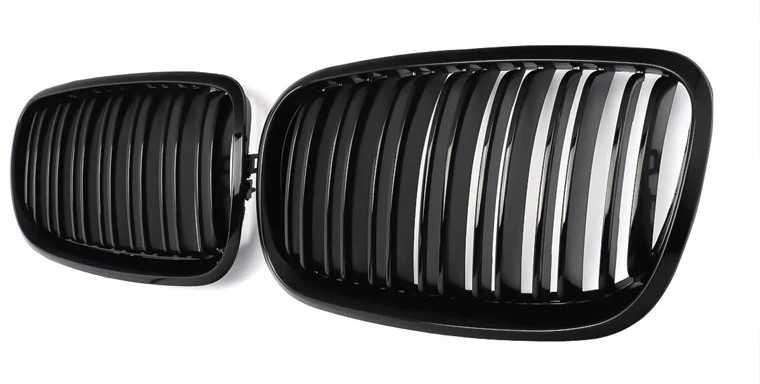 Grelhas frontais preto brilho dupla barra BMW série X5 E70 X6 E71