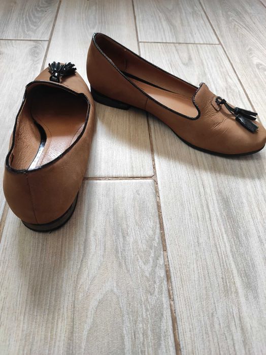 Кожаные (нубук) балетки