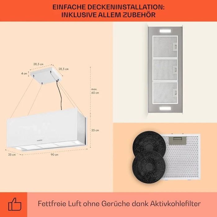 Острівна кухонна витяжка Kronleuchter XL 90см Німеччина