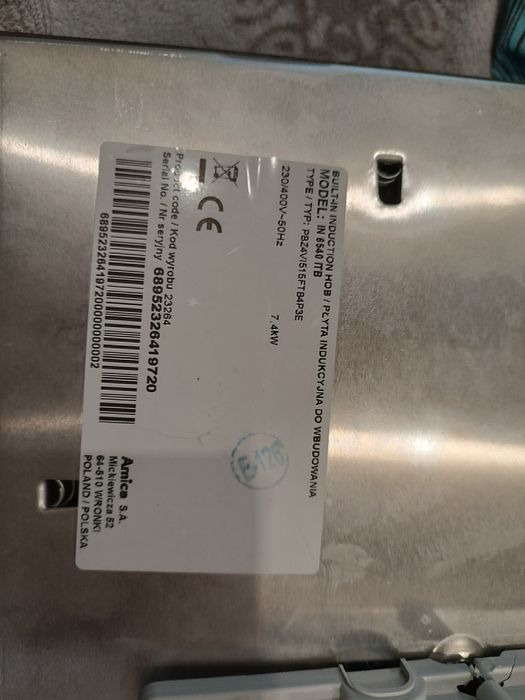 płytka indukcyjna Amica
