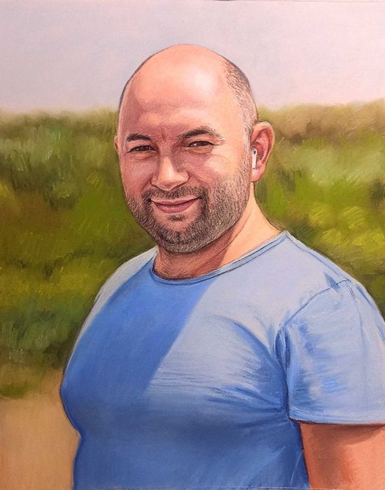 Портрет по фото на заказ карандашом или пастелью, ручная работа