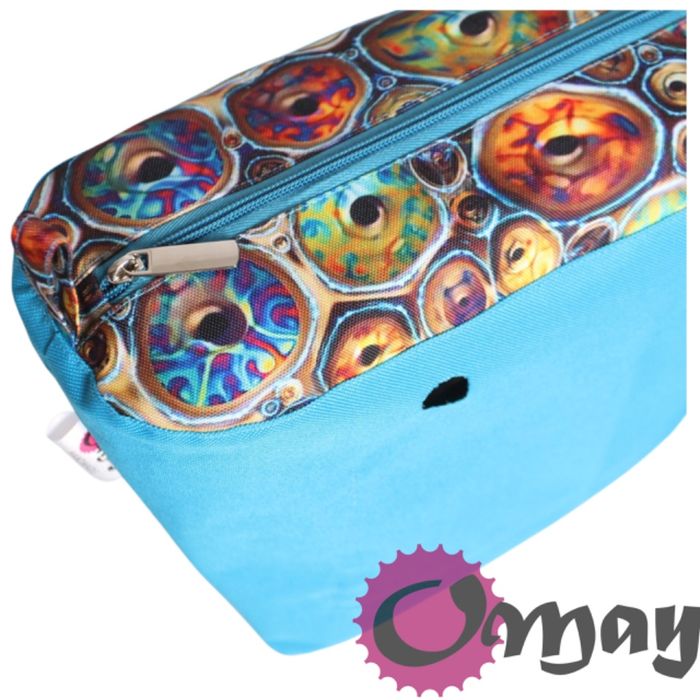 Niebieski organizer do OBAG STANDARD donutsy morski 2 kieszenie OMAY
