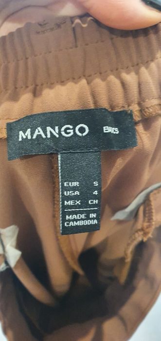 Spodnie beżowe S 36 Mango kamelowe 38 m