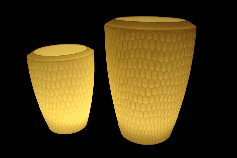 Vasos e Floreiras com luz decoração