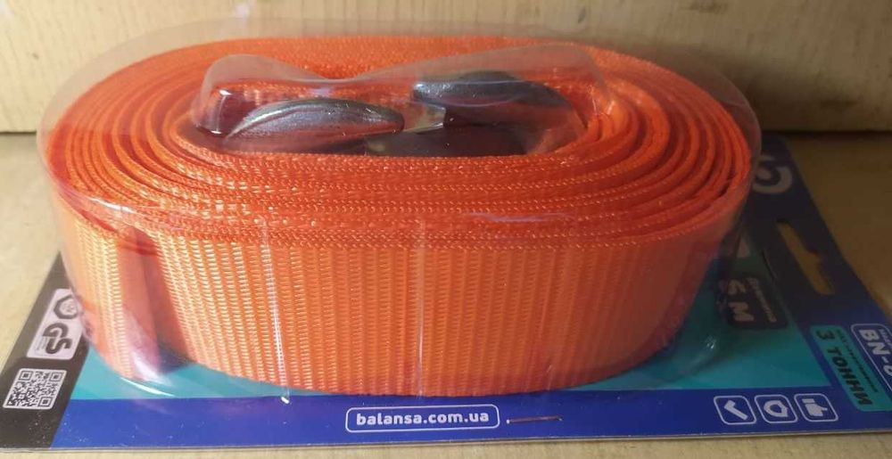 Трос для буксирування важких легковиків та легкових вантажівок 3 т 6 м