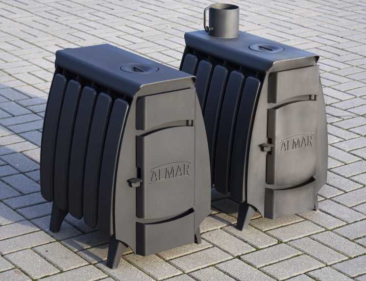 6 кВт! 4мм! Усиленная топка! Печь буржуйка с плитой и задним дымоходом