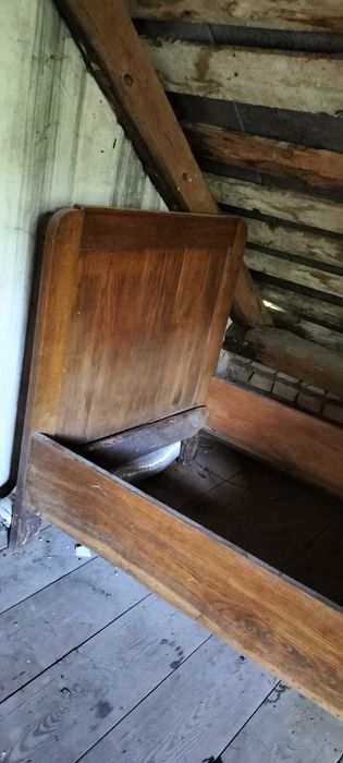 Łóżko PRL szafa z lustrem Frania witryna