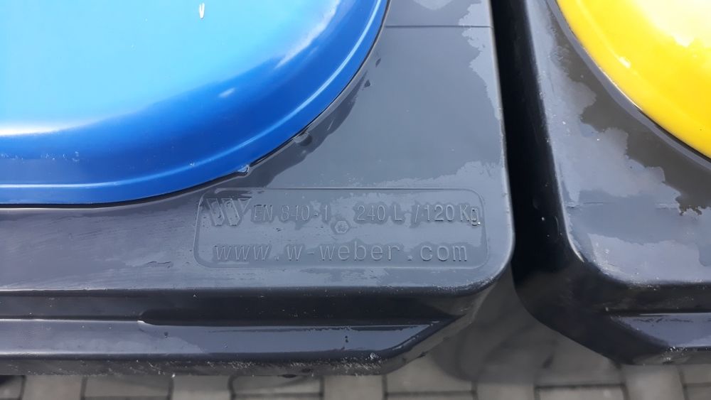 Kosz na śmieci 240 litrów solidny gruby plastik