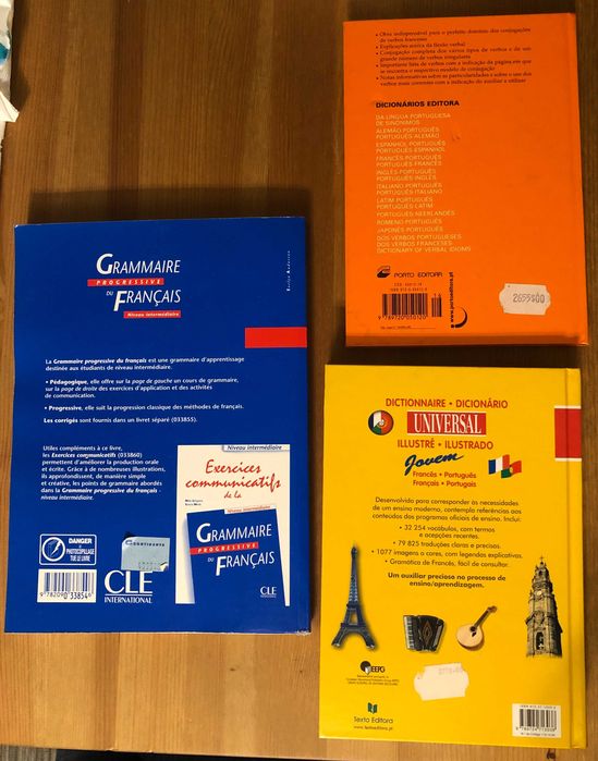 Livros Gramática e Verbos Francês