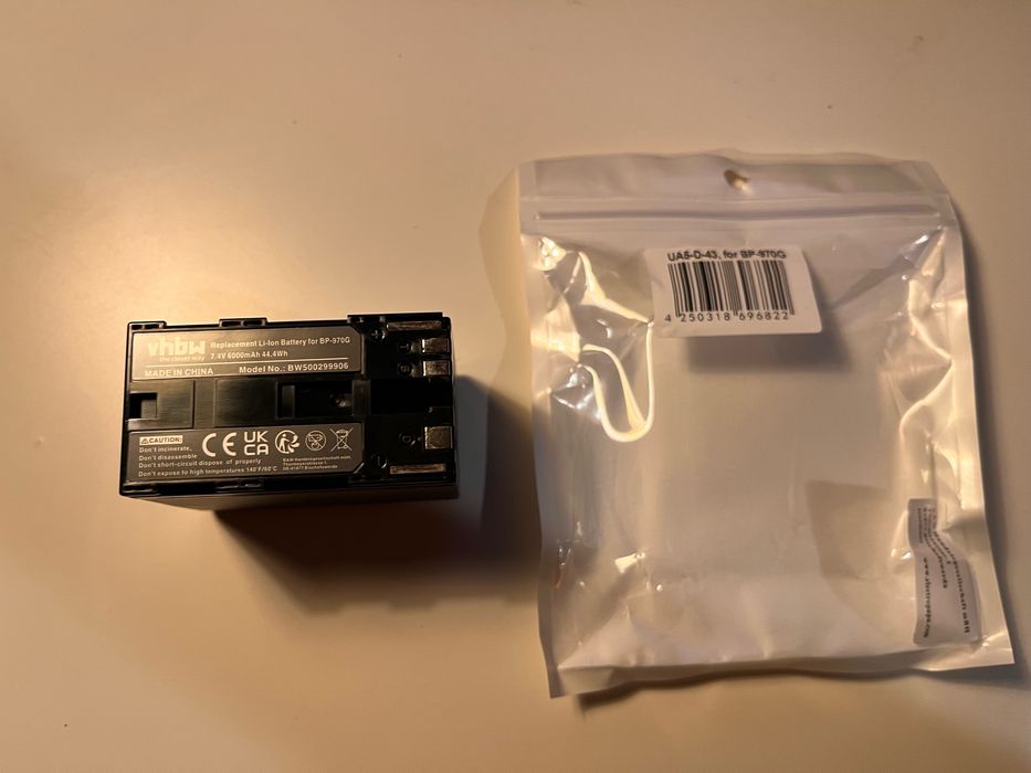 Canon XL-H1 + EF adapter XL + bateria BP-970g e carregador