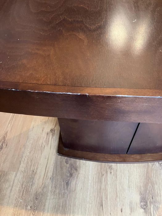 Ławo -  stół z barkiem,  fornir