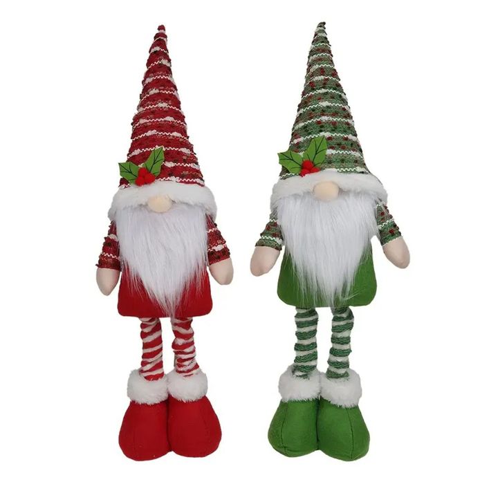 Skrzaty krasnale 65 cm teleskopowe nogi figurki świąteczne gnomy