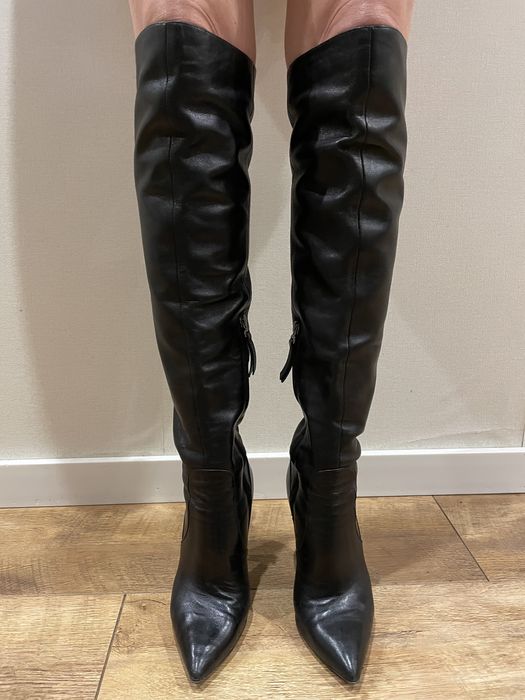 Сапоги шкіряні