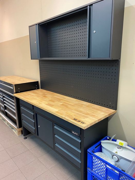 SEJFTI ALFA-27-7016 stół warsztatowy antracyt+czarny