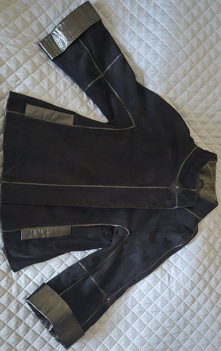 Куртка-піджак 42-46 чорна замшева