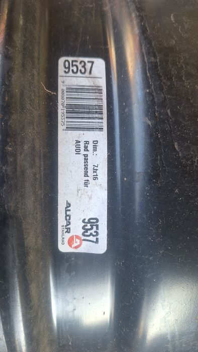 Felgi audi 16'' 5x112 et39 j7 Środek 67