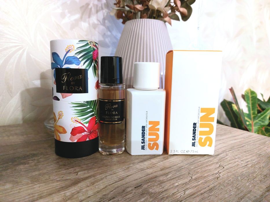 Jil Sander. Sun. 75 мл. Fragrance World, Flora by Flora 30 мл.