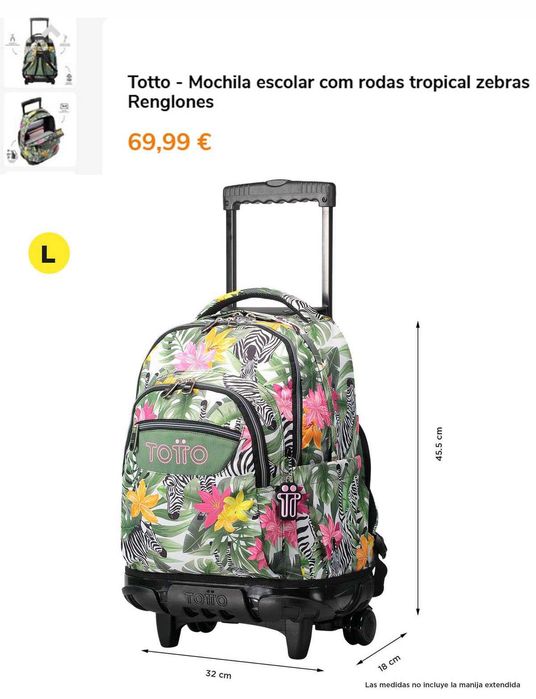 Mochila Escolar com rodas