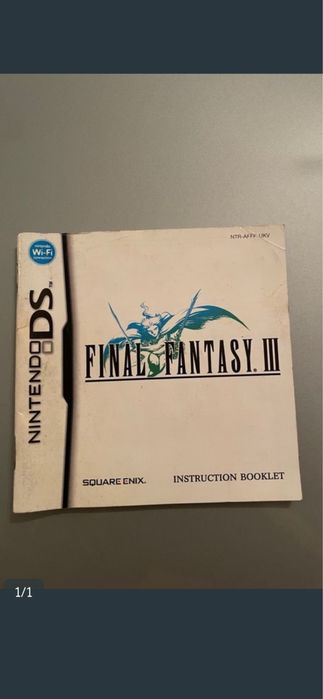 Manual jogo Nintendo DS Final Fantasy III
