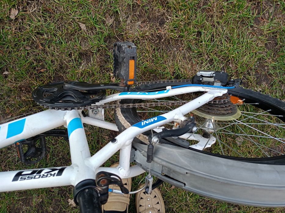 Rower Kross 20" biało niebieski