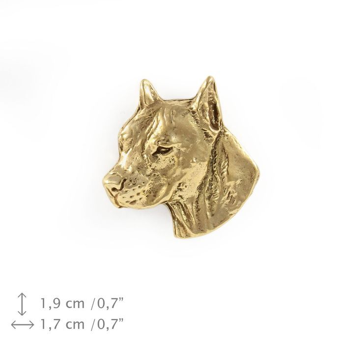 Amerykański Staffordshire terrier pin pozłocony Art-Dog