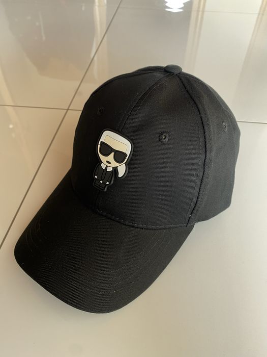 Czapka z daszkiem Karl Lagerfeld czarna