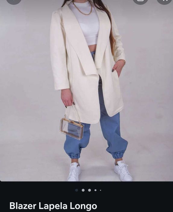 Blazer Algodão Longo