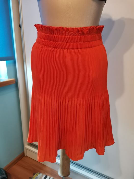 Plisowana spódnica damska H&M rozm 38, pomarańcz, nowa