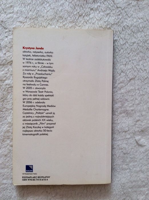 Krystyna Janda Moja droga B,