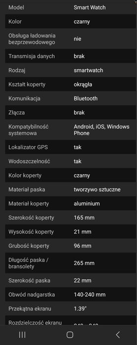 Smartwatch męski
