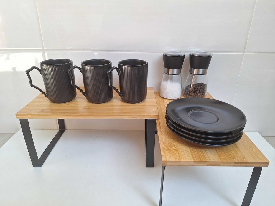 N O W E Półki Loft 4 sztuki bambus kuchenne kuchni łazienki organizer