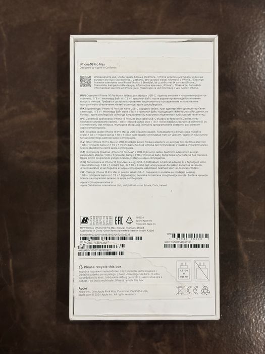 Iphone 16 pro max 256gb