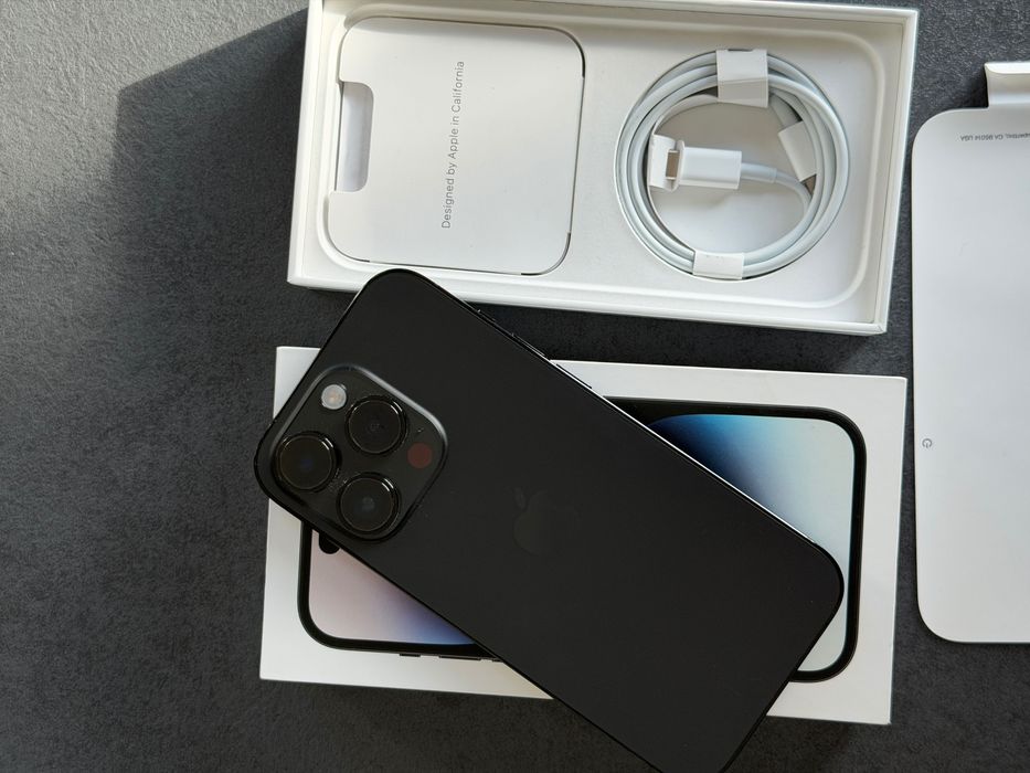 iPhone 14 Pro 128 GB Space Black – Stan bardzo dobry, kpl, etui, folie